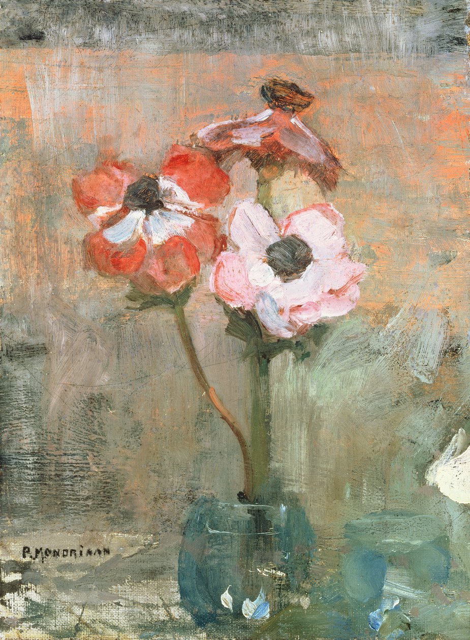 Anemones in a Vase, c.1908-09 by Piet Mondrian