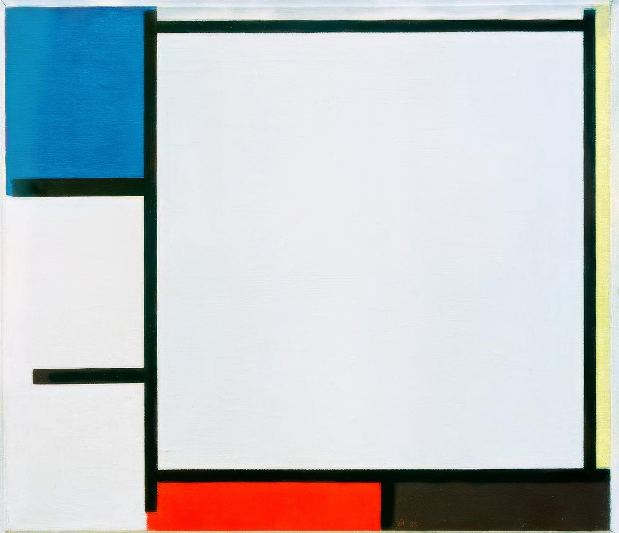 Composition with Blue, Yellow, Red, Black and Grey by Piet Mondrian