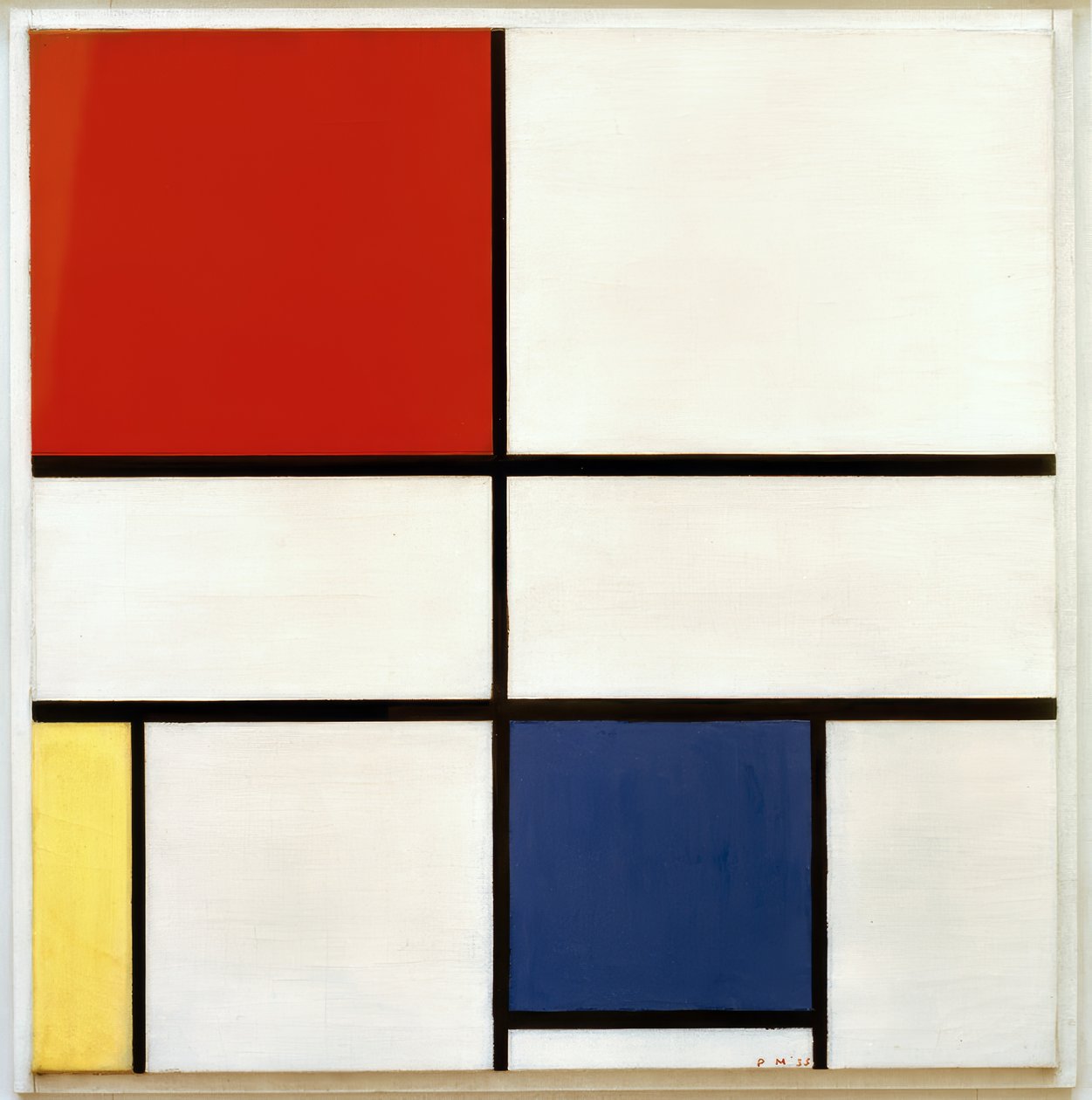 Composition C; Composition No. III; Composition with Red, Yellow, and Blue by Piet Mondrian