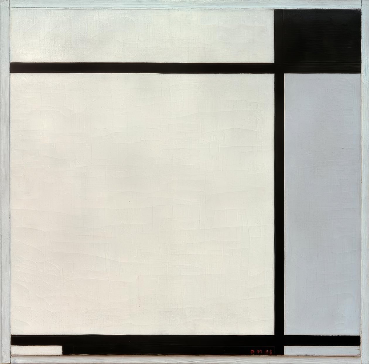 Tableau No.II, with Black and Gray by Piet Mondrian