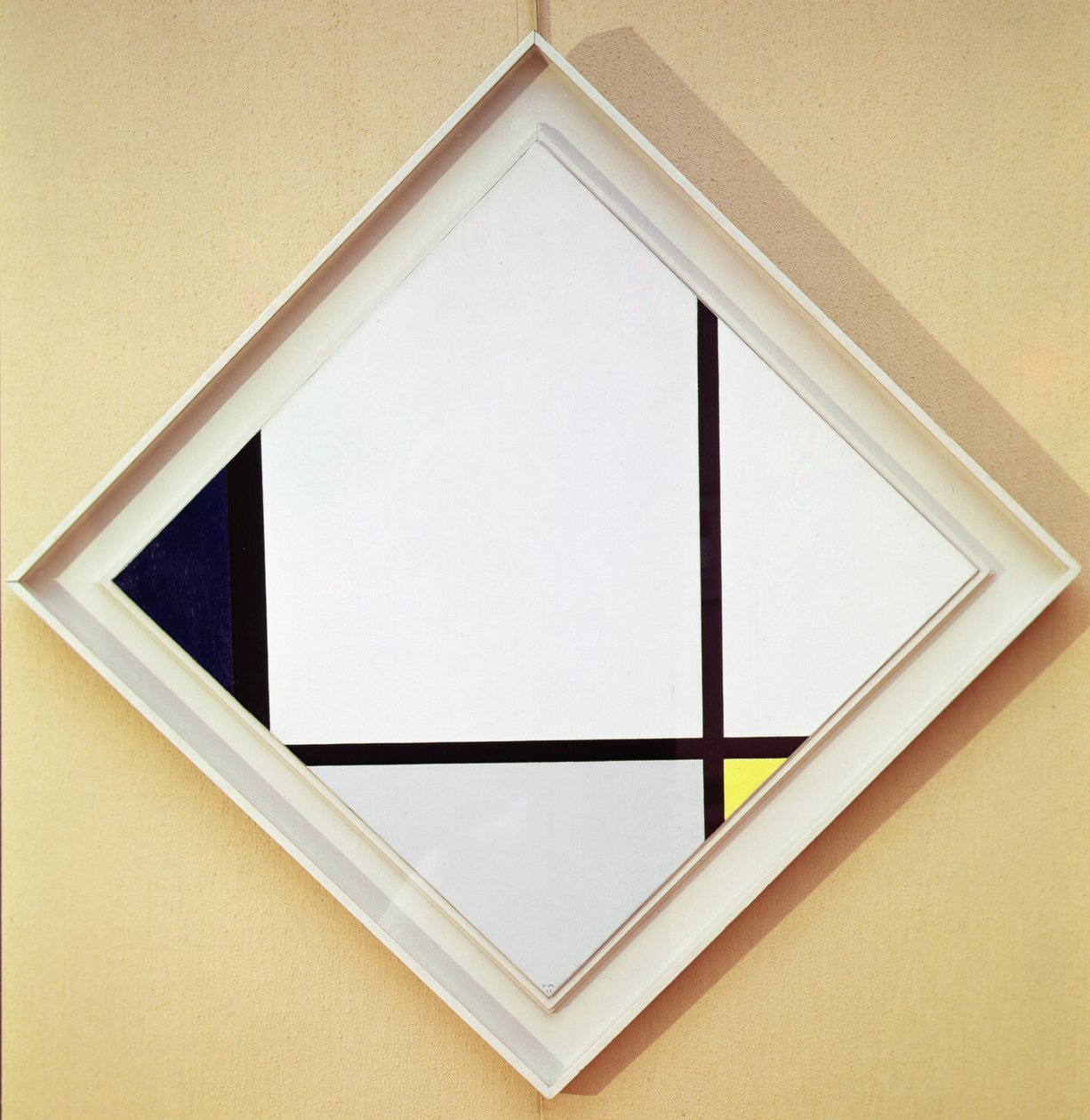 Tableau No I: Lozenge with Three Lines and Blue, Gray, and Yellow by Piet Mondrian