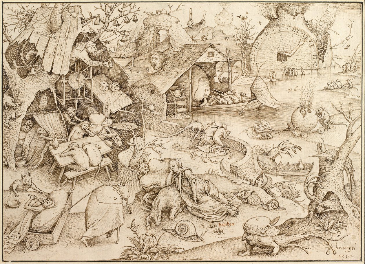 Desidia (Sloth), 1557 by Pieter Bruegel the Elder
