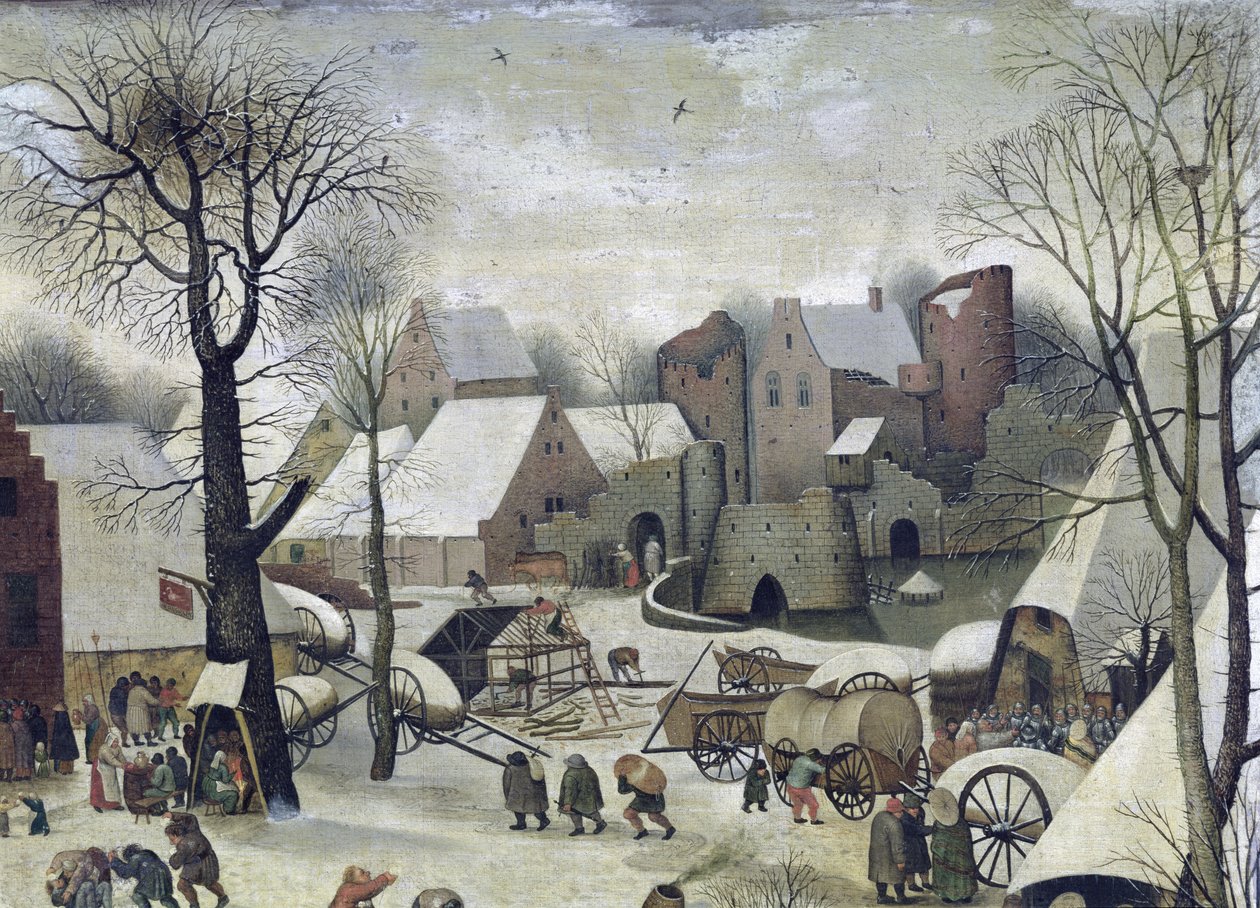 The Census at Bethlehem, (detail) by Pieter Bruegel the Elder