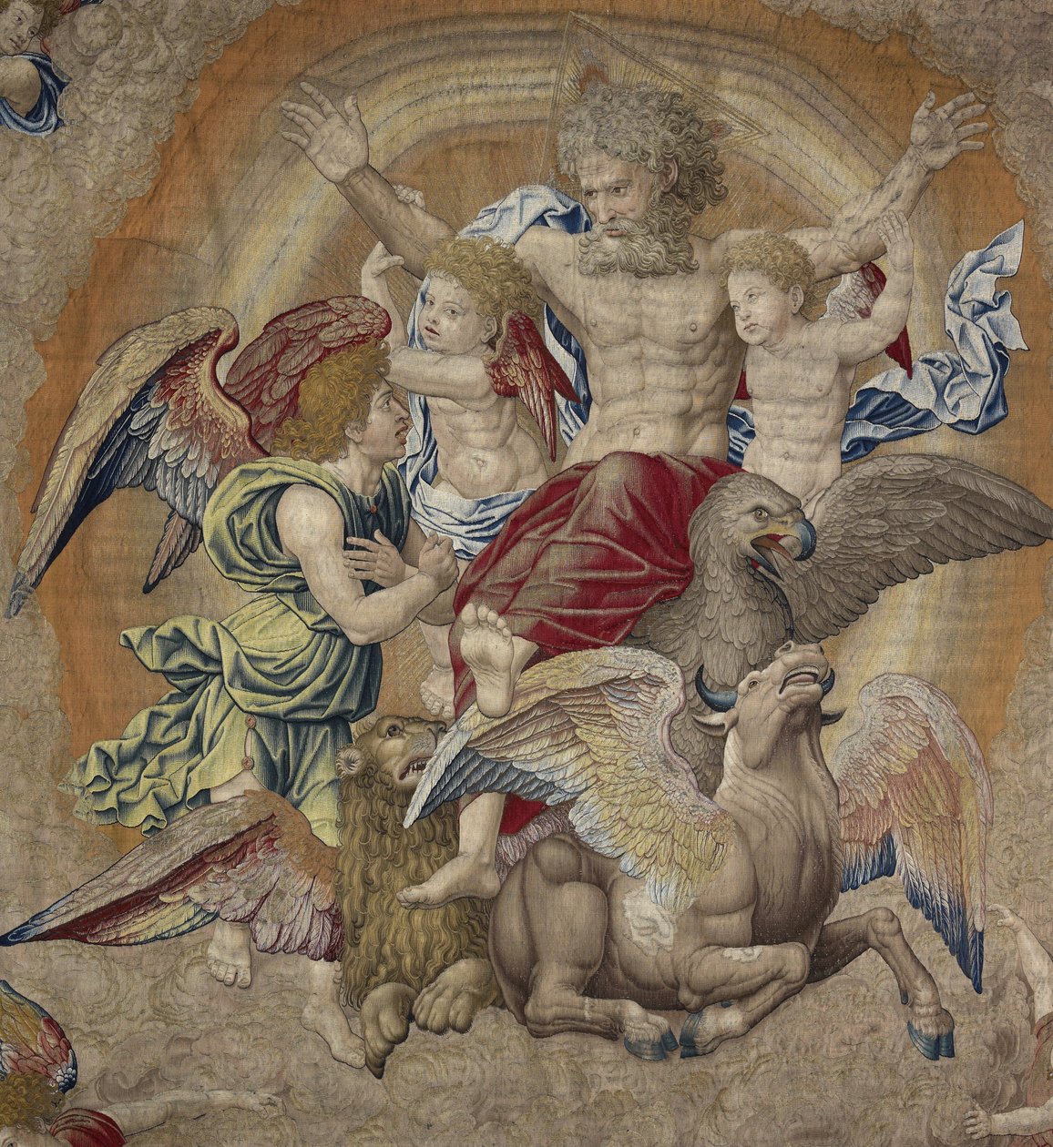 God the Father with the Symbols of the Four Apostles (Tetramorphos), Known as The Trinity by Pieter Coecke van Aelst