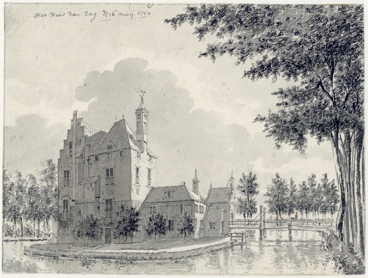 View of Den Engh Castle near Vleuten by Pieter Jan van Liender