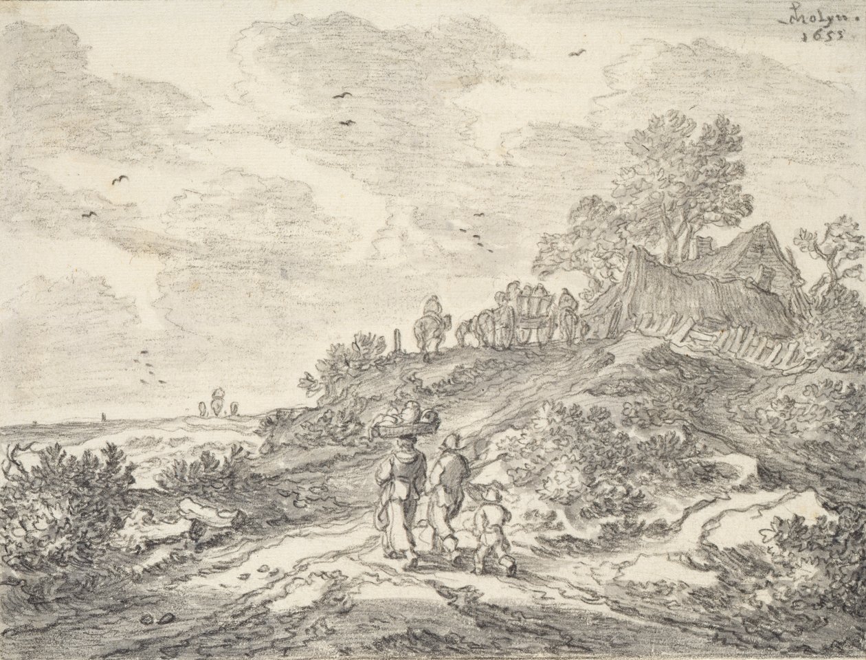 In the Dunes outside Haarlem, 1655 by Pieter Molijn