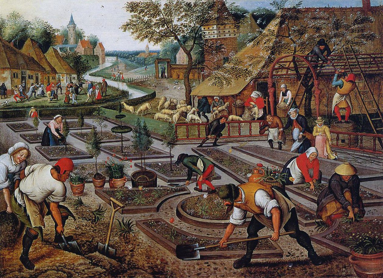 Gardening by Pieter Brueghel the Younger