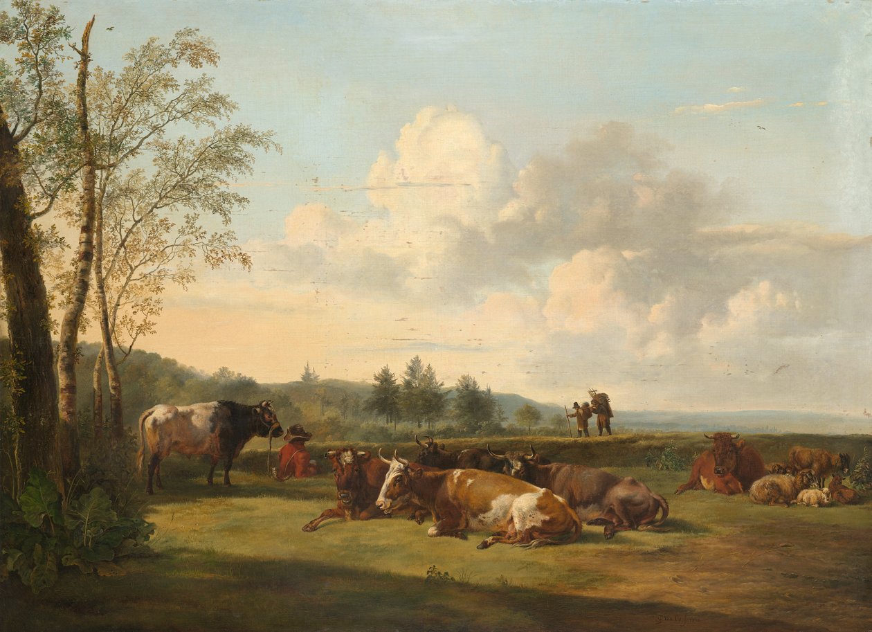 Landscape with Cattle by Pieter van Os  
