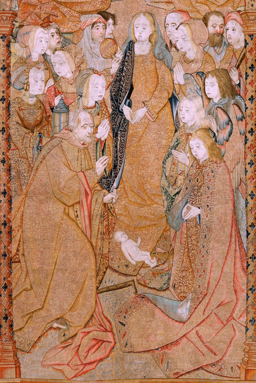 Series Triumphs of the Mother or Paños de Oro. Birth of Christ. Third tapestry in the series. Ca 1500-1502. by Pieter (attr. to) Coecke van Aelst
