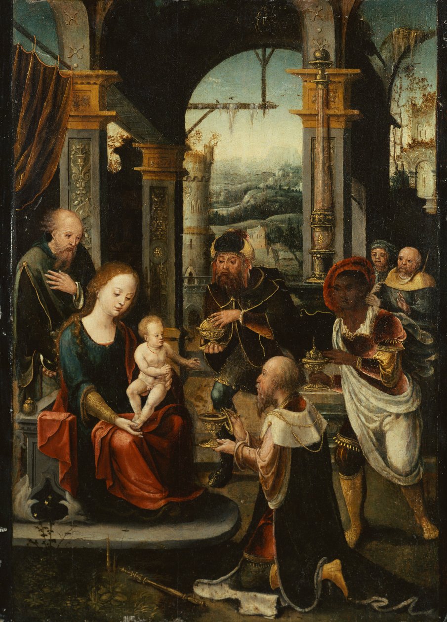 The Adoration of the Kings by Pieter (attr. to) Coecke van Aelst