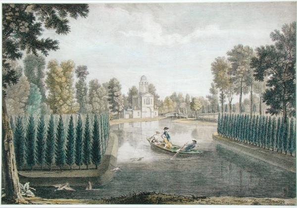 The Water Gardens at Chiswick House, London, c.1720-28 by Pieter Andreas (after) Rysbrack