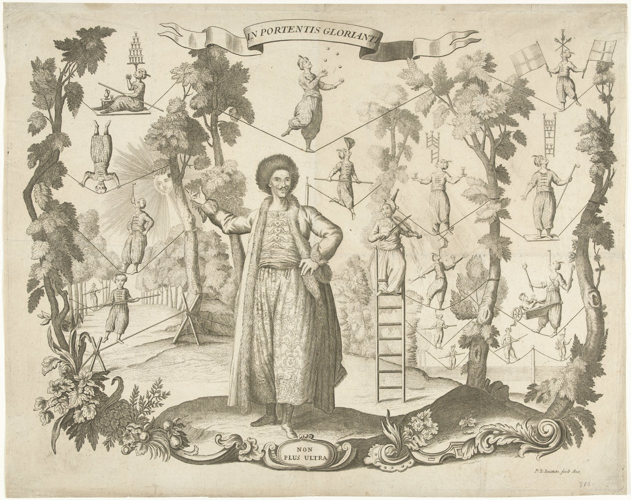 Acrobats and Tightrope Walkers by Pieter Balthasar Bouttats