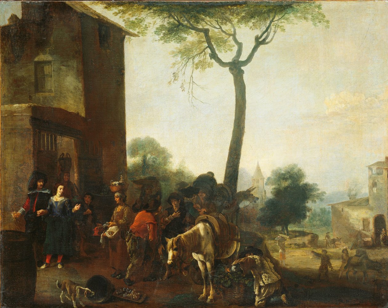 Harvesting the Vines by Pieter Bodding van Laer (manner of)