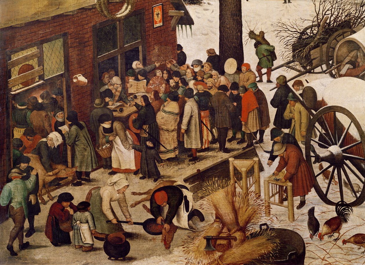 The Census at Bethlehem (detail) by Pieter Bruegel the Elder