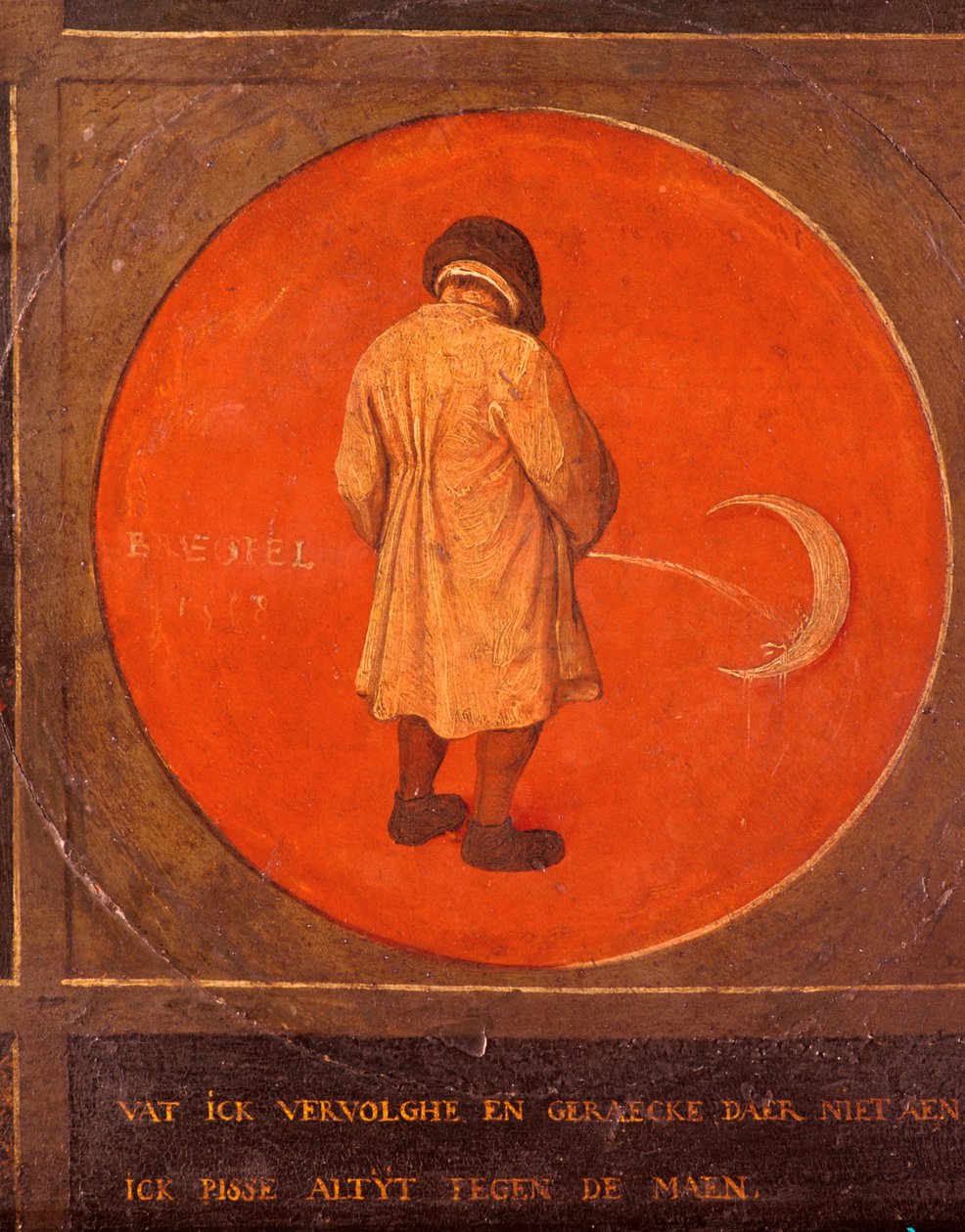 Whatever I do, I do not Repent, I Keep Pissing against the Moon, c1558-1560 by Pieter Bruegel the Elder