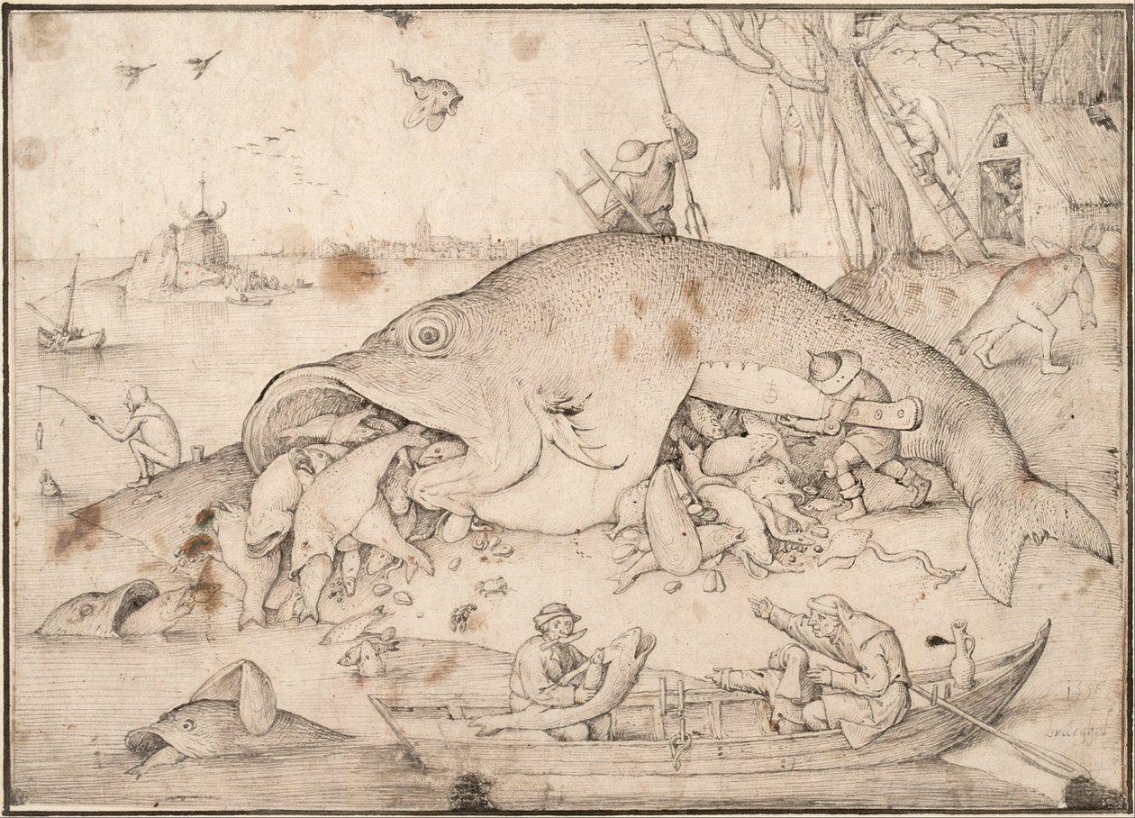 Big Fish Eat Little Fish, 1556 by Pieter Bruegel the Elder