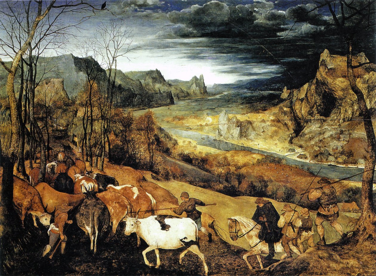 The Return of the Herd (Autumn) by Pieter Brueghel the Elder