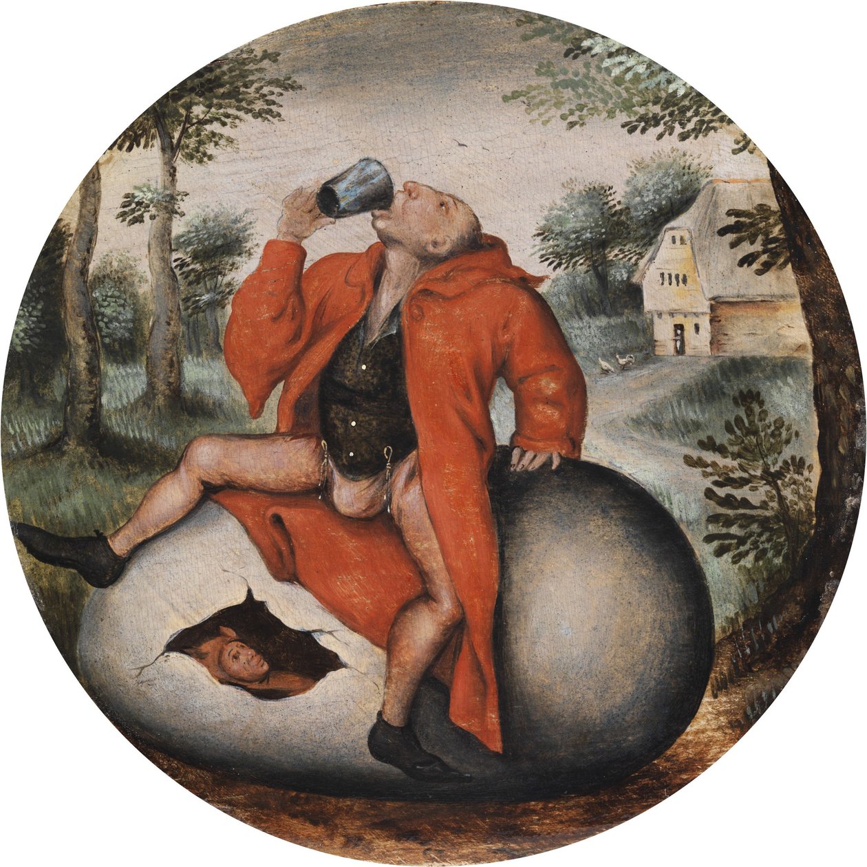 The Drunkard on an Egg by Pieter Brueghel the Younger