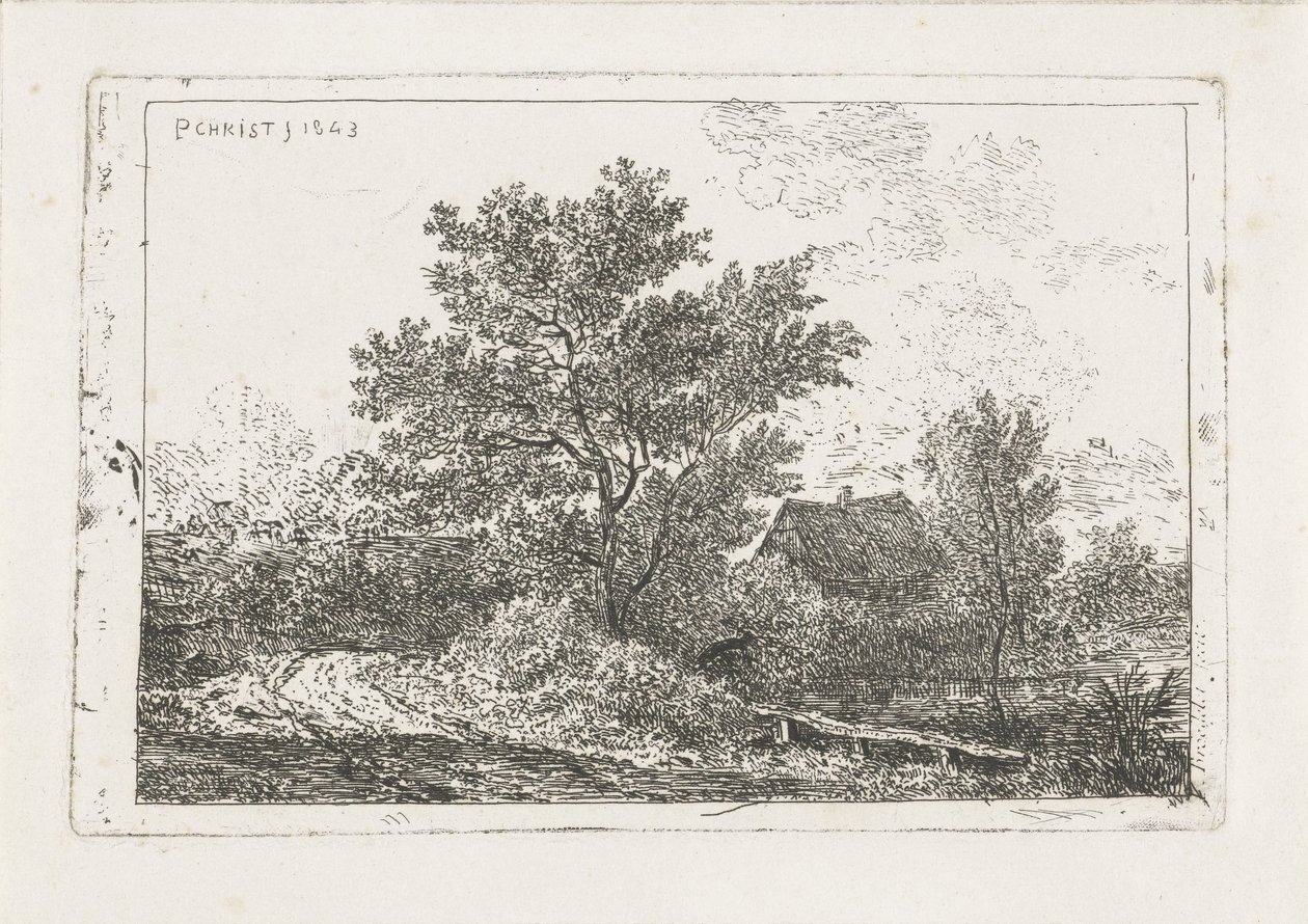 Landscape with Farmhouse by Pieter Casper Christ