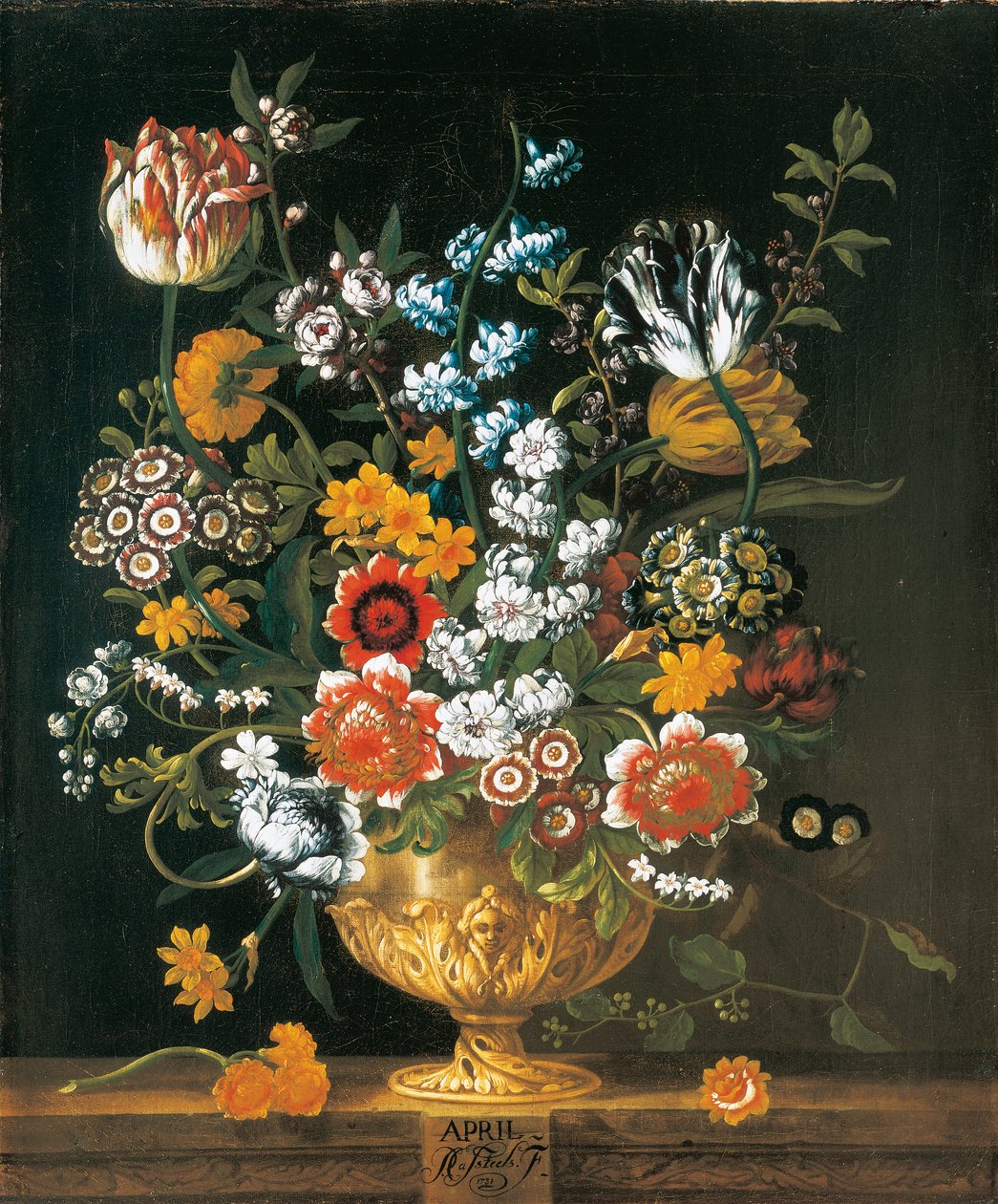 April, from The Twelve Months of Flowers, a floral calendar of still lifes by Pieter Casteels