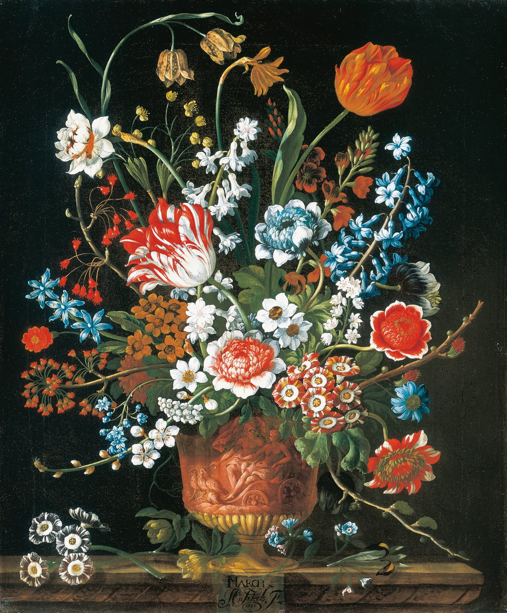March, from The Twelve Months of Flowers, a floral calendar of still lifes by Pieter Casteels