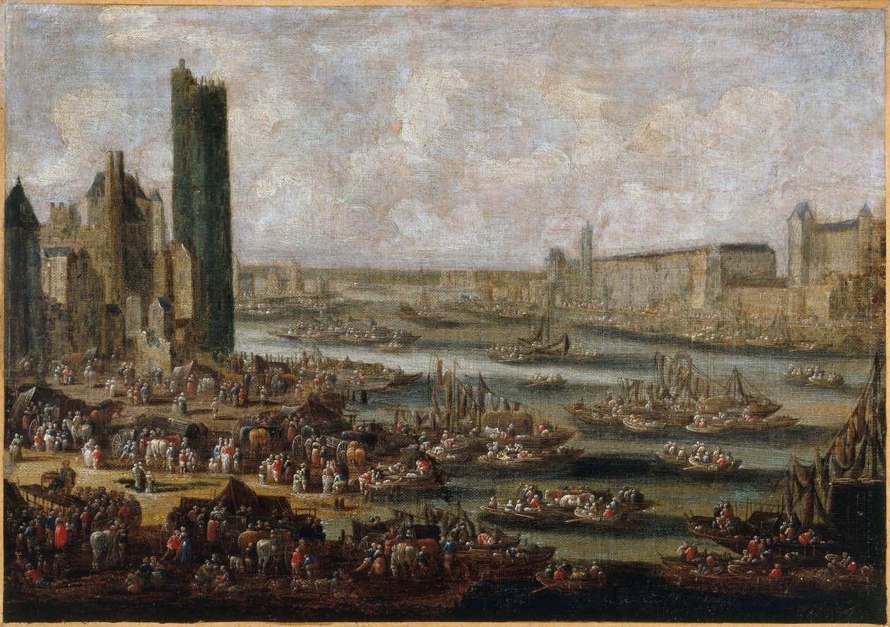 The Tour de Nesle and the Louvre (circa 1650) by Pieter Casteels