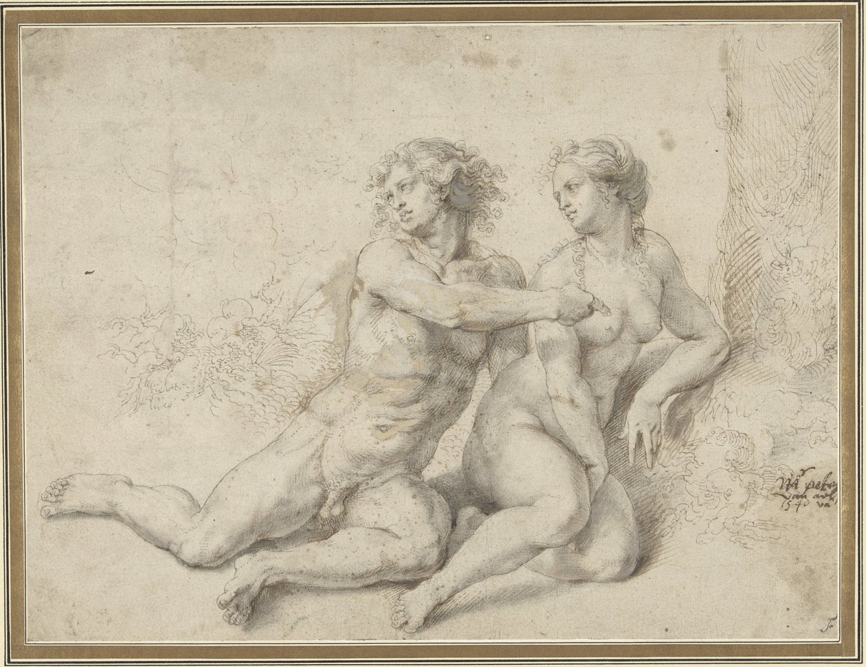 The Fall of Man, Adam and Eve by Pieter Coecke van Aelst (I)