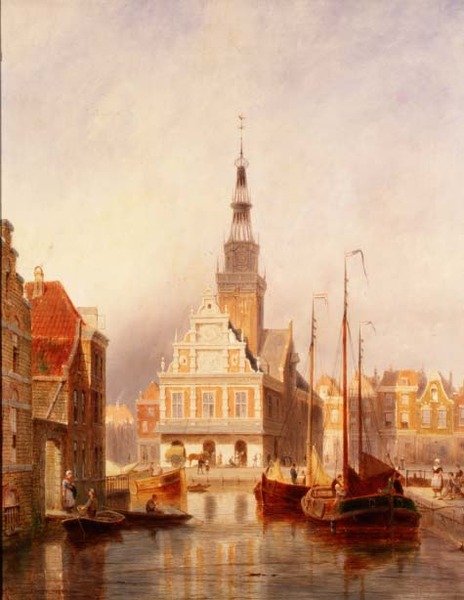 The Weighing House, Alkmaar, Holland by Pieter Cornelis Dommerson