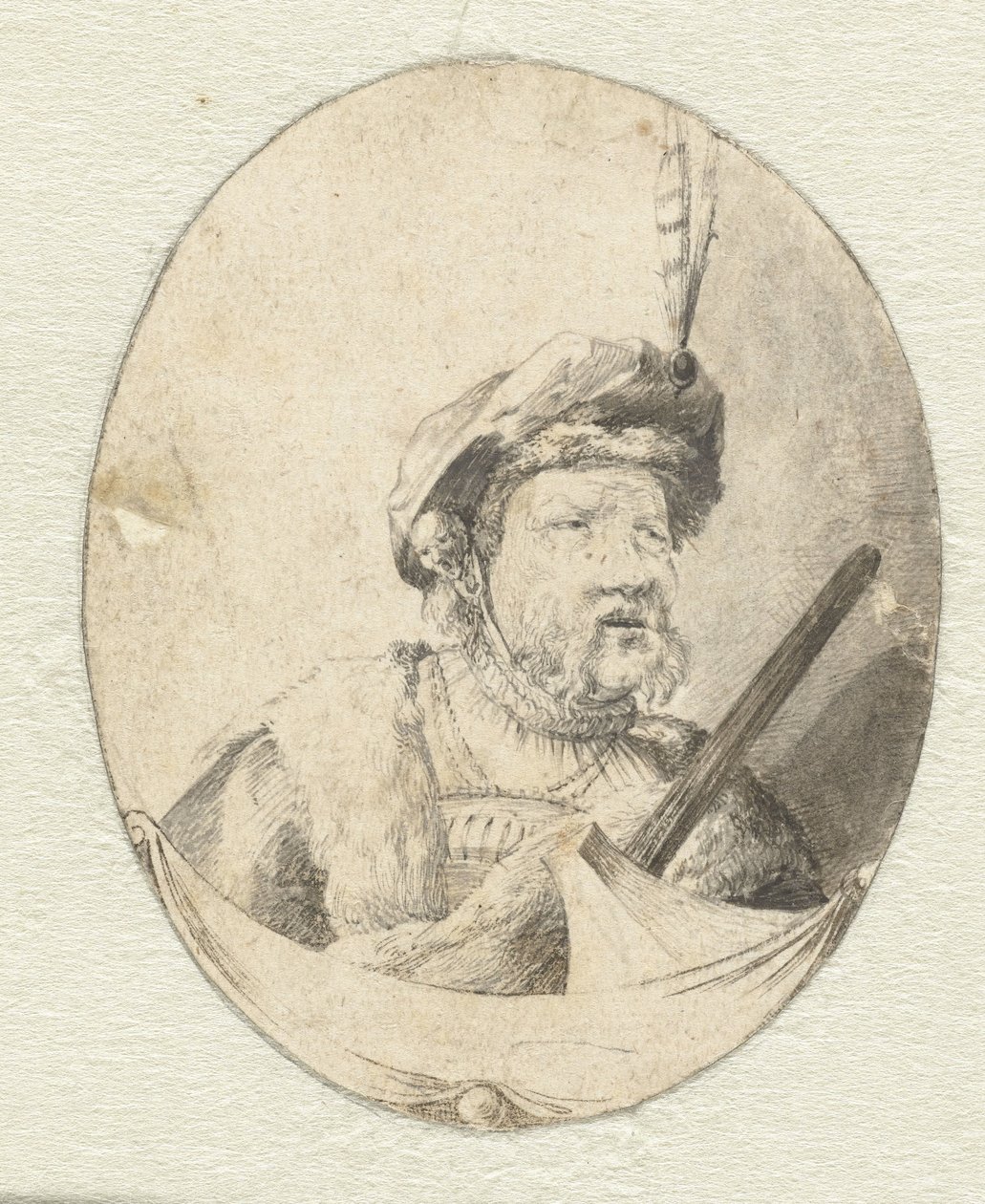 Bust of a Man in Oriental Garb by Pieter Cornelisz. Verbeeck (possibly)