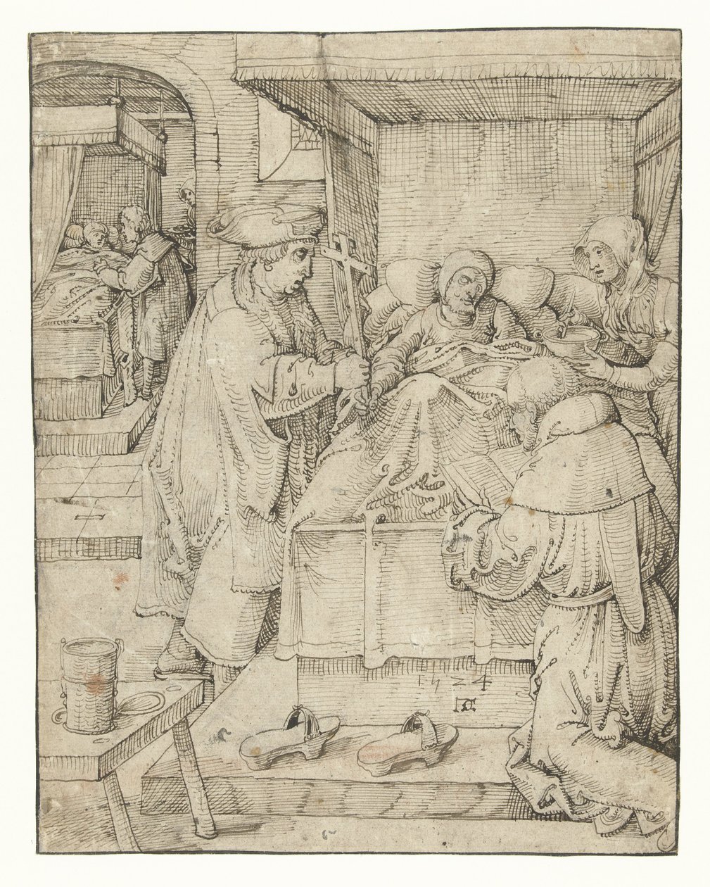 Caring for the Sick (Works of Mercy series) by Pieter Cornelisz. genaamd Kunst
