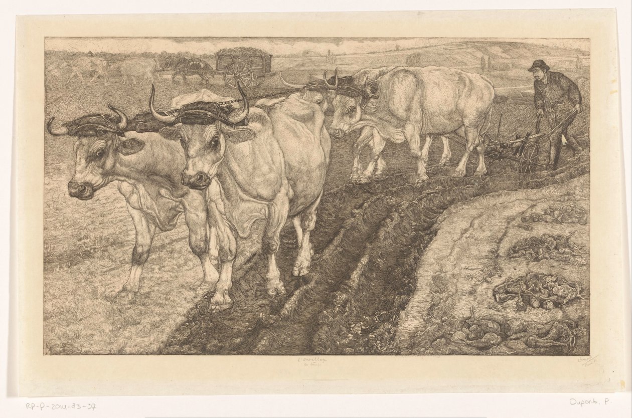Les Boeufs by Pieter Dupont (signed by artist)