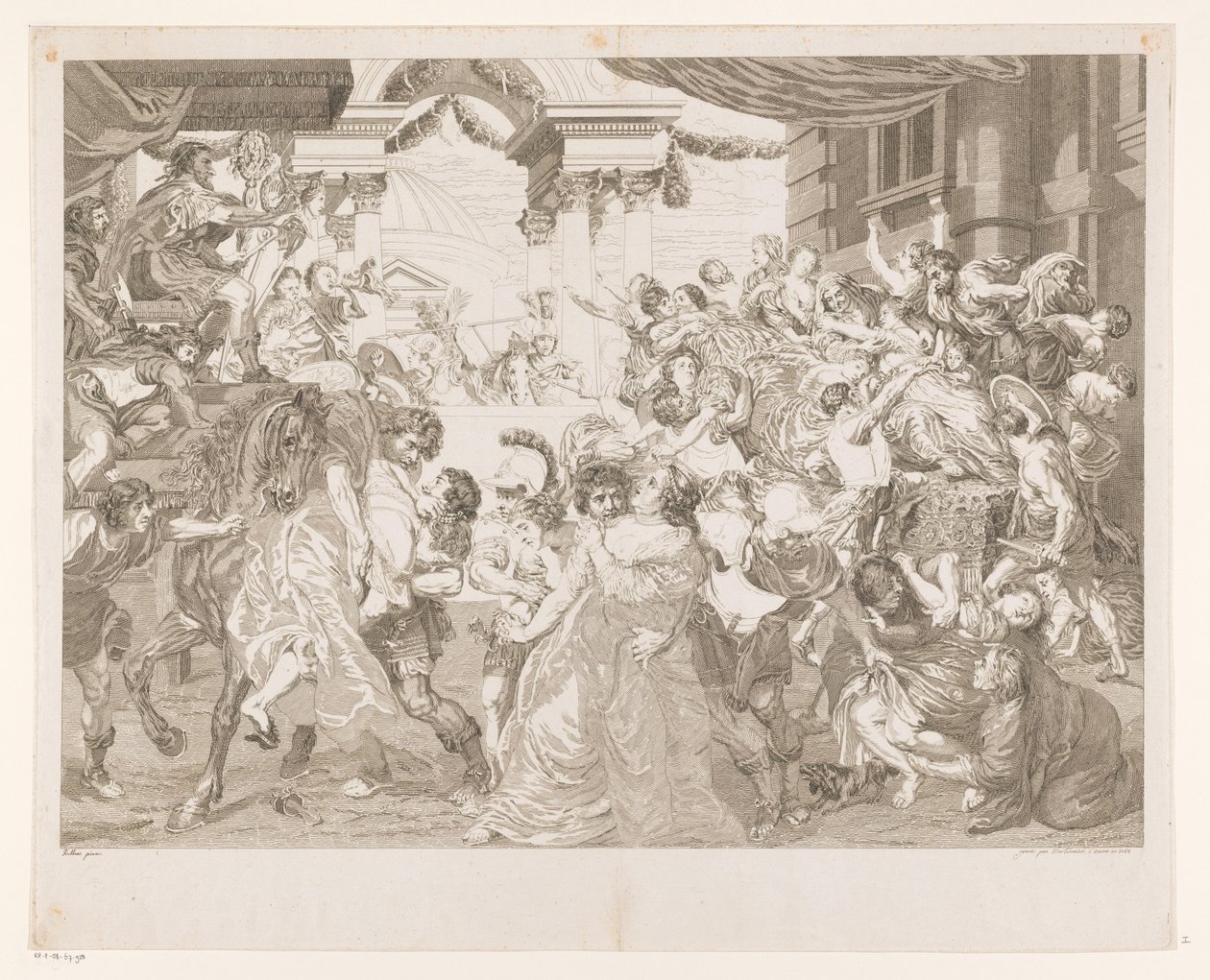 The Rape of the Sabine Women by Pieter Franciscus Martenasie