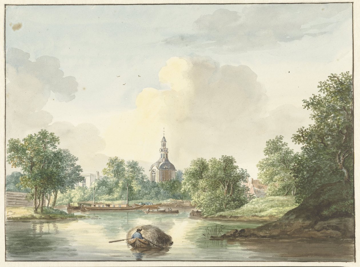 The Hogerwoerdse Gate in Leiden Seen from the Singel by Pieter Gerardus van Os