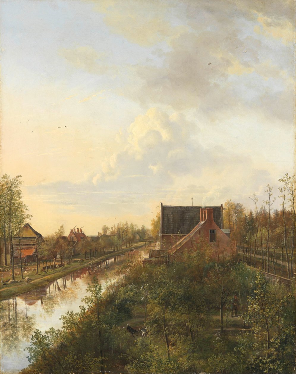 The Canal at ’s-Graveland by Pieter Gerardus van Os