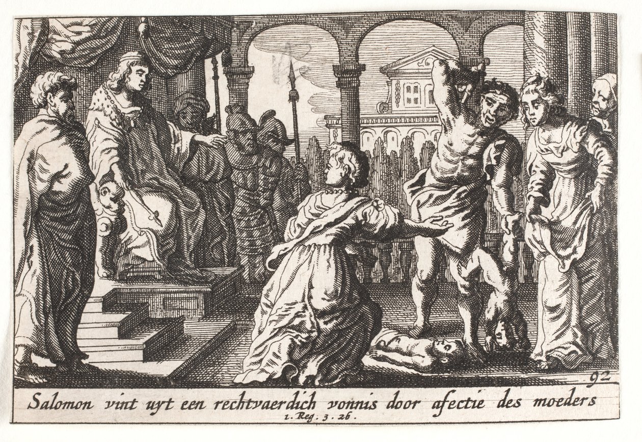 The Judgement of Solomon by Pieter Hendriksz. Schut