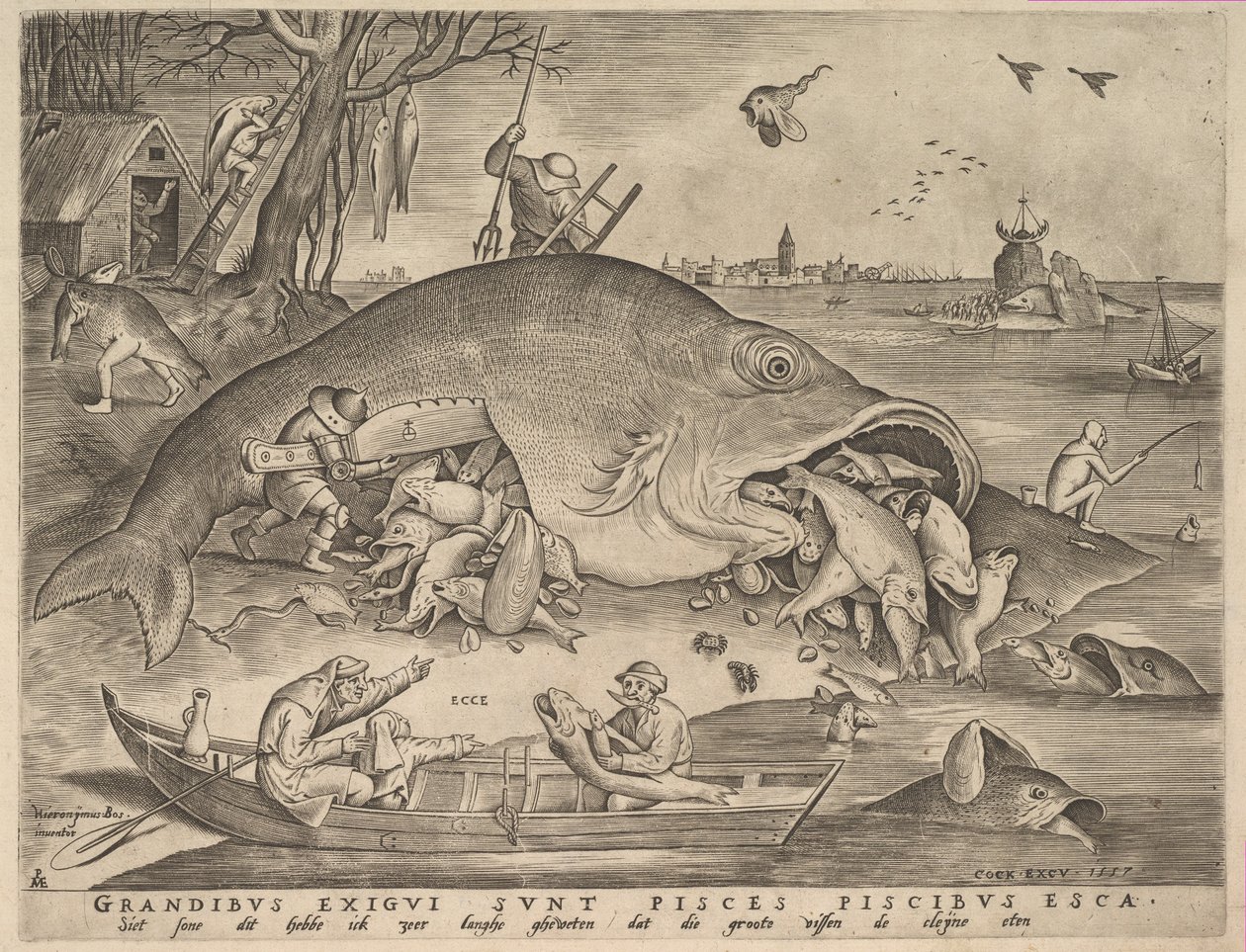 Big Fish Eat Little Fish by Pieter Heyden van der