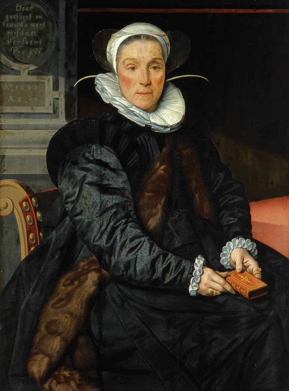 Portrait of Susanna Taymon, wife of Christoffel Roels by Pieter Pietersz the Elder
