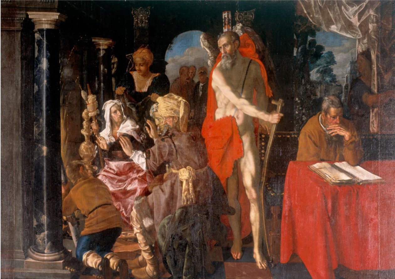Allegory of Old Age. Time and the Scholar by Pieter Isaacsz