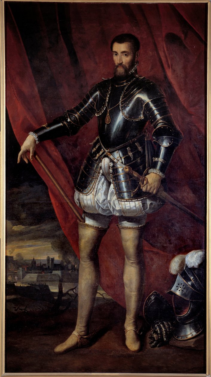 Full-Length Portrait of Francois de Lorraine, Duke de Guise by Pieter Jansz. Pourbus