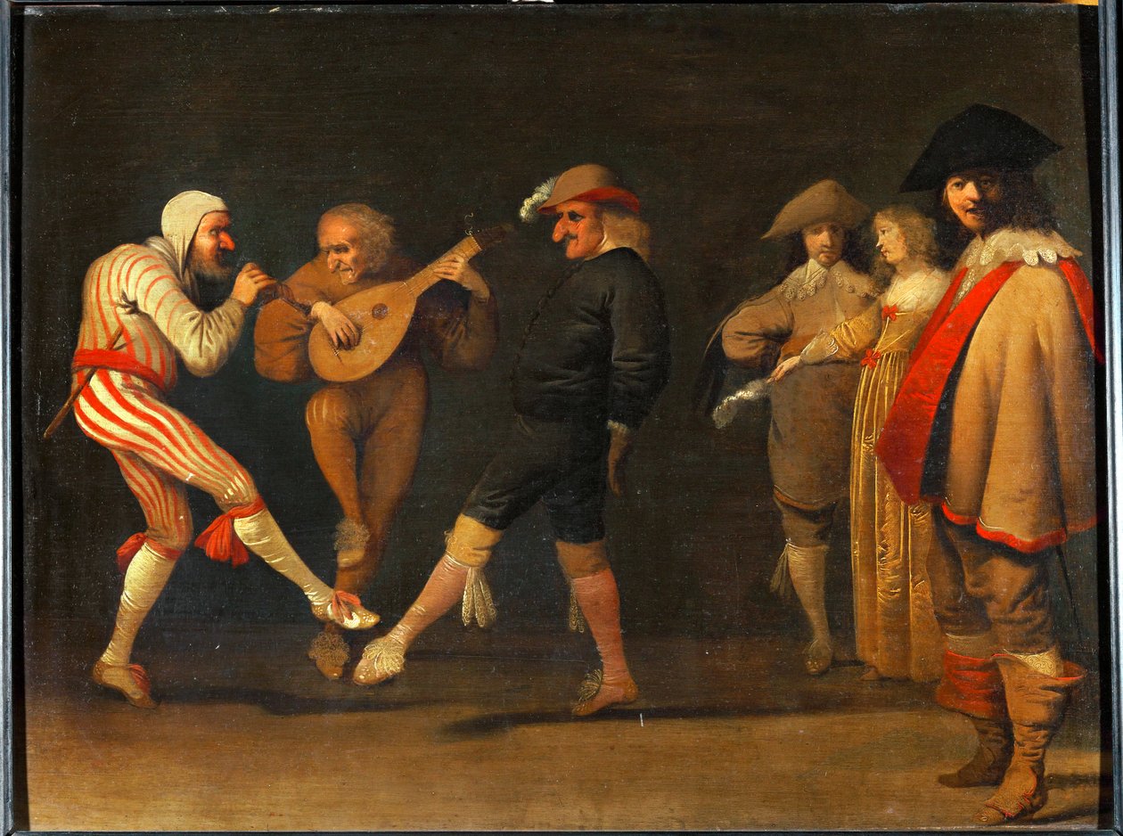 Dancing Comedians by Pieter Jansz. Quast