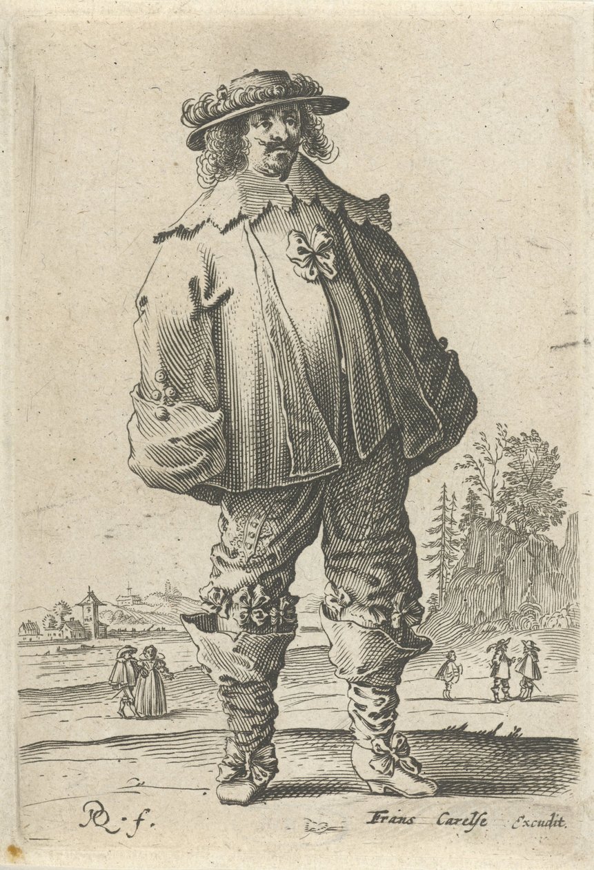 Man in Fashionable Clothing by Pieter Jansz Quast