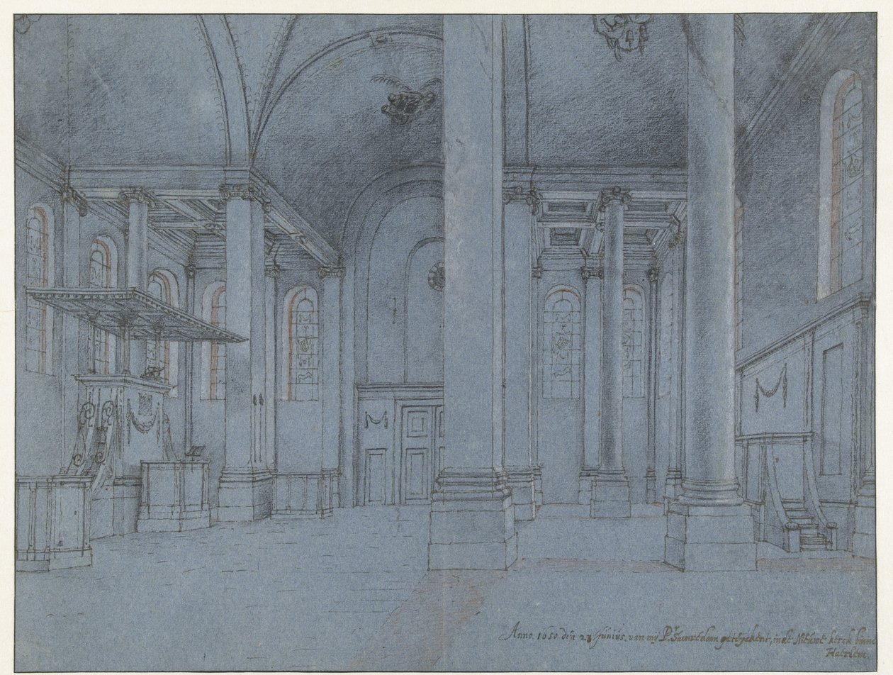 View of the Interior of the Nieuwe Kerk, Haarlem, Seen from the East End of the North Aisle Looking West by Pieter Jansz Saenredam