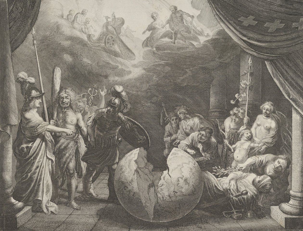 Allegory on the Discord in France, from Caspar Barlaeus, Medicea Hospes by Pieter Nolpe