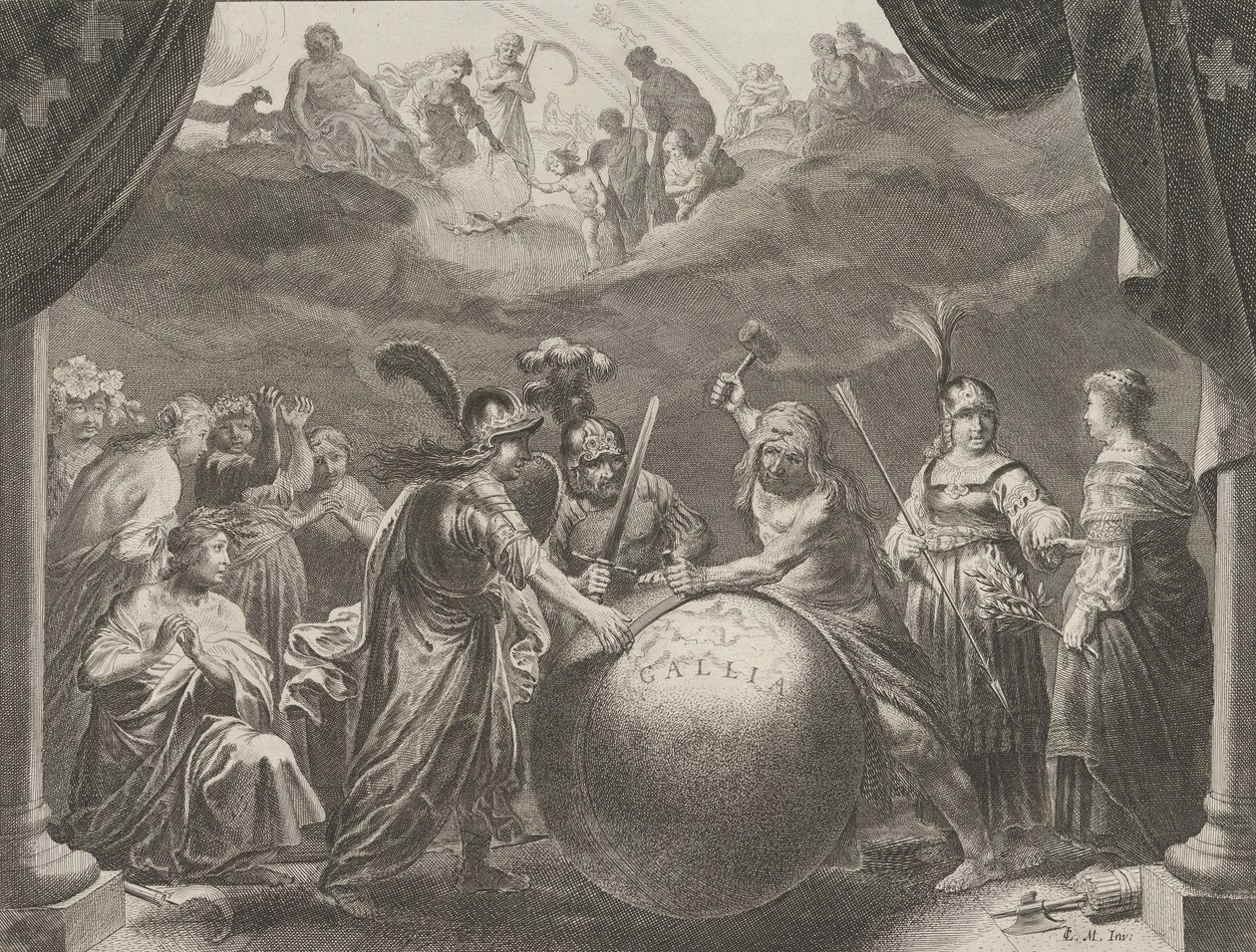 Plate 12: Allegory on the Discord in France, from Caspar Barlaeus, Medicea Hospes by Pieter Nolpe