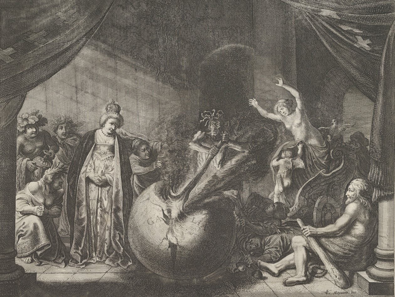 Plate 9: Allegory on the Discord in France, from Caspar Barlaeus, Medicea Hospes, 1638 by Pieter Nolpe