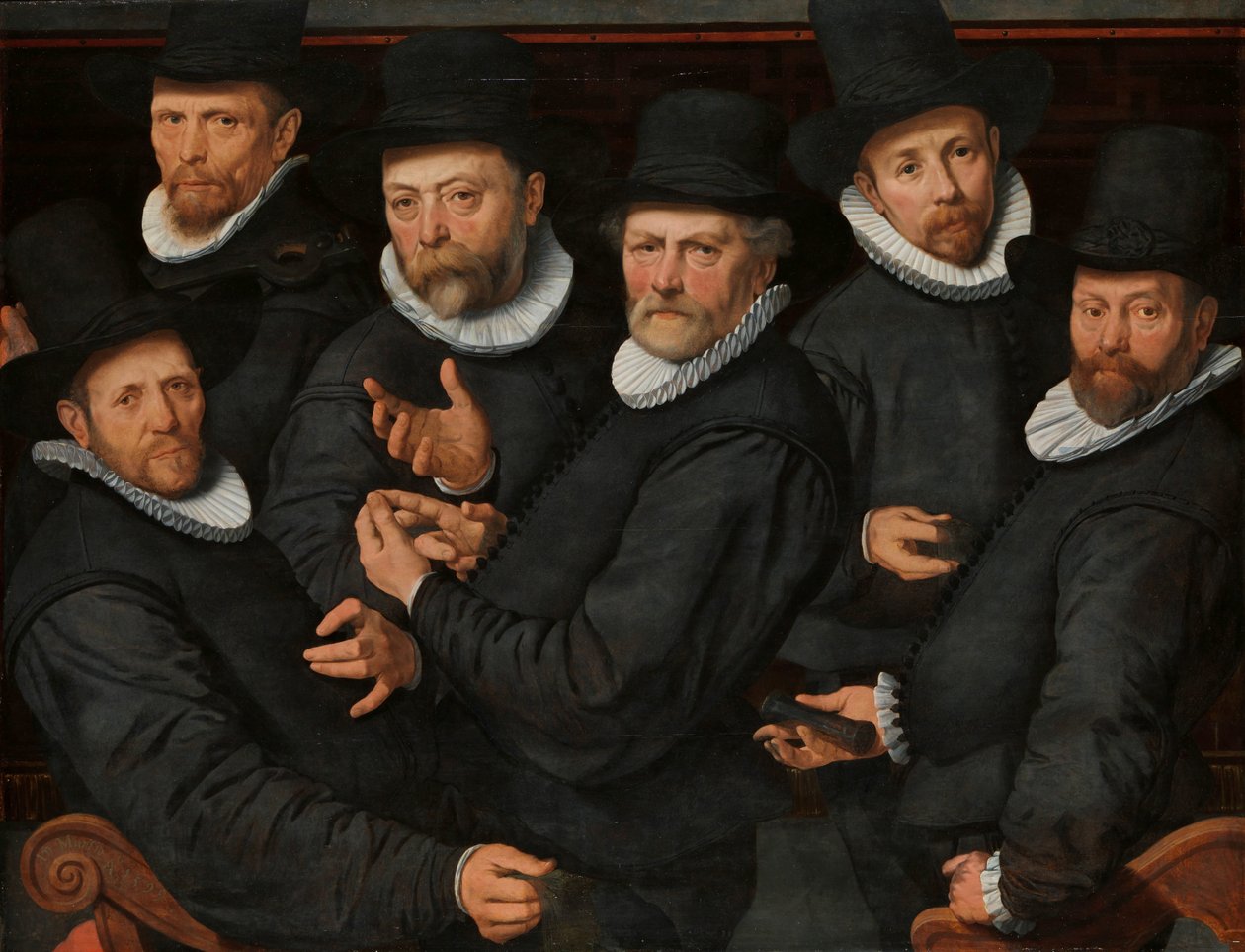 Six Wardens of the Drapers’ Guild by Pieter Pietersz. (I)