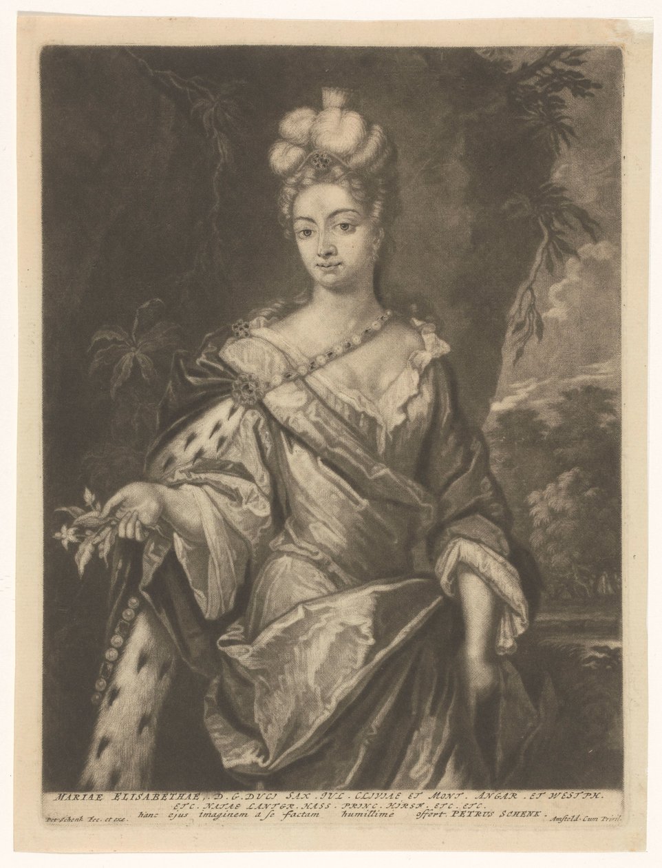 Portrait of Maria Elisabeth von Hessen-Darmstadt by Pieter Schenk (I)