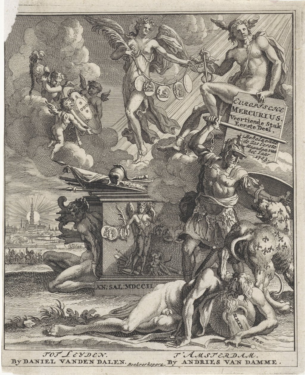 Title Page for: European Mercury, 14th Piece, 1st Part, 1703 by Pieter Sluyter
