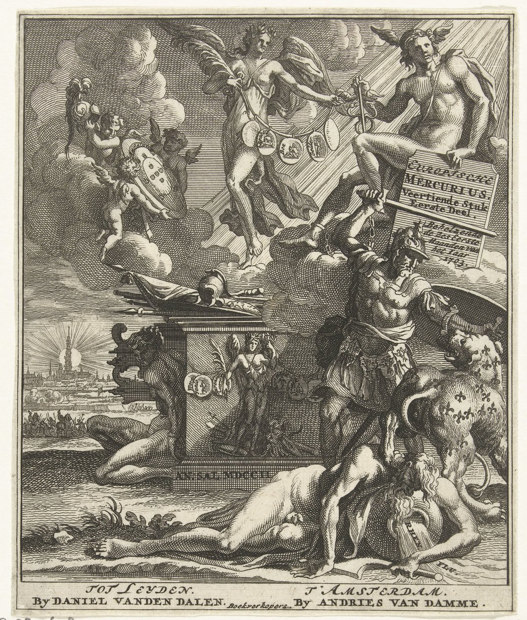 Title Page for: Europische Mercurius Veertiende Stuk Eerste Deel, 1703 by Pieter Sluyter
