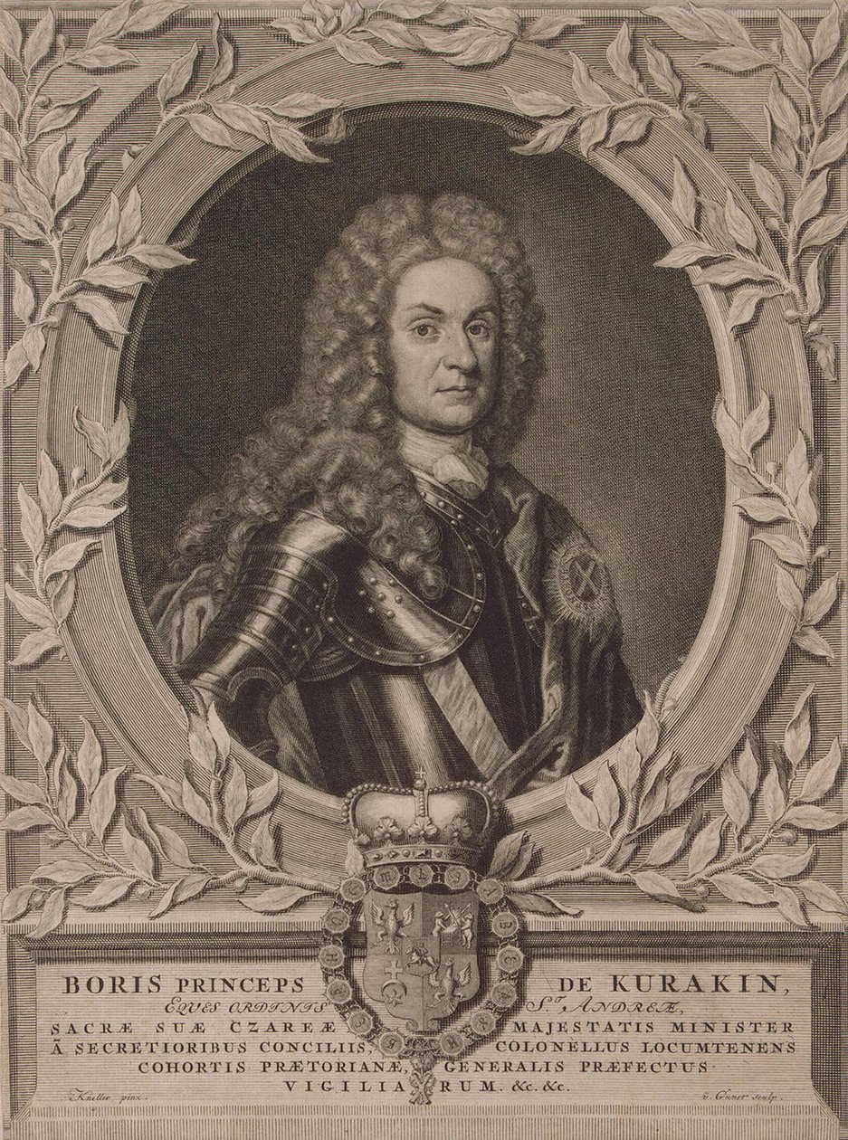Portrait of Prince Boris Ivanovich Kurakin, after 1717 by Pieter Stevens Gunst van